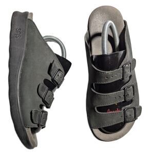 SAS Charcoal Triple-Strap Women's Sandals